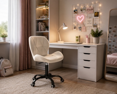 Krzesło obrotowe VASTO OFFICE VELVET CREAM SMOKE