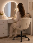 Krzesło obrotowe VASTO OFFICE VELVET CREAM SMOKE