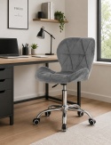 Krzesło obrotowe VASTO OFFICE VELVET DARK GREY SILVER