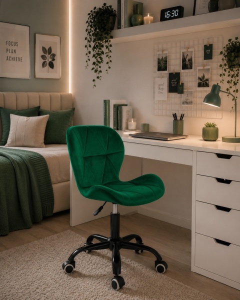 Krzesło obrotowe VASTO OFFICE VELVET GREEN SMOKE