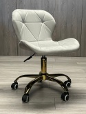 Krzesło obrotowe VASTO OFFICE VELVET GREY GOLD