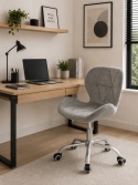 Krzesło obrotowe VASTO OFFICE VELVET GREY SILVER