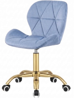 Krzesło obrotowe VASTO OFFICE VELVET LIGHT BLUE GOLD