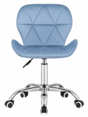 Krzesło obrotowe VASTO OFFICE VELVET LIGHT BLUE SILVER