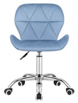 Krzesło obrotowe VASTO OFFICE VELVET LIGHT BLUE SILVER