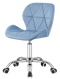 Krzesło obrotowe VASTO OFFICE VELVET LIGHT BLUE SILVER