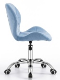 Krzesło obrotowe VASTO OFFICE VELVET LIGHT BLUE SILVER
