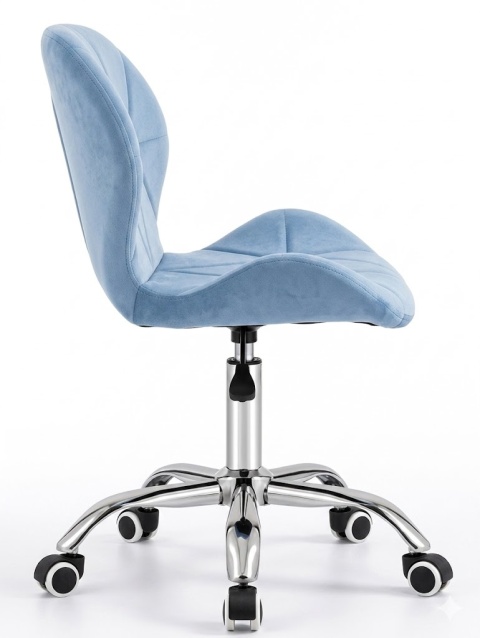 Krzesło obrotowe VASTO OFFICE VELVET LIGHT BLUE SILVER