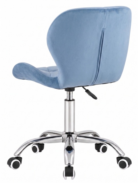 Krzesło obrotowe VASTO OFFICE VELVET LIGHT BLUE SILVER