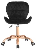 Krzesło obrotowe VASTO OFFICE VELVET BLACK ROSE GOLD OUTLET