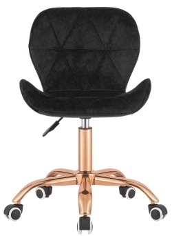 Krzesło obrotowe VASTO OFFICE VELVET BLACK ROSE GOLD OUTLET