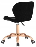 Krzesło obrotowe VASTO OFFICE VELVET BLACK ROSE GOLD OUTLET