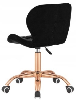 Krzesło obrotowe VASTO OFFICE VELVET BLACK ROSE GOLD OUTLET