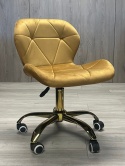 Krzesło obrotowe VASTO OFFICE VELVET SAND GOLD
