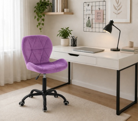 Krzesło obrotowe VASTO OFFICE VELVET VIOLET SMOKE