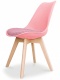 Krzesło skandynawskie MONZA PINK + PINK FABRIC II