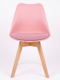 Krzesło skandynawskie MONZA PINK + PINK FABRIC II