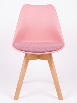 Krzesło skandynawskie MONZA PINK + PINK FABRIC II