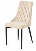 Krzesło tapicerowane SOFIA BEIGE VELVET SMOKE