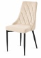 Krzesło tapicerowane SOFIA BEIGE VELVET SMOKE