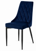 Krzesło tapicerowane SOFIA BLUE VELVET SMOKE