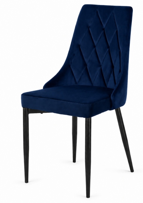 Krzesło tapicerowane SOFIA BLUE VELVET SMOKE