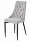 Krzesło tapicerowane SOFIA LIGHT GREY VELVET SMOKE