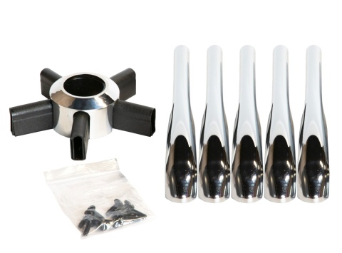 Podstawa krzesła obrotowego metalowa KD 70 cm SILVER do 150 kg