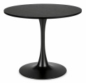 Stół okrągły VICTORY BLACK WOOD 70 cm SMOKE SLIM