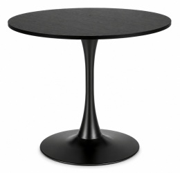 Stół okrągły VICTORY BLACK WOOD 70 cm SMOKE SLIM