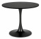 Stół okrągły VICTORY BLACK WOOD 70 cm SMOKE SLIM