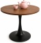 Stół okrągły VICTORY BROWN WOOD 70 cm SMOKE SLIM