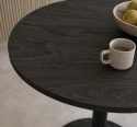 Stół okrągły VICTORY STR BLACK WOOD 70 cm SMOKE