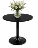 Stół okrągły VICTORY STR BLACK WOOD 70 cm SMOKE