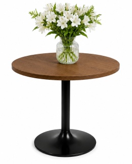 Stół okrągły VICTORY STR BROWN WOOD 70 cm SMOKE