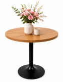 Stół okrągły VICTORY STR DARK WOOD 70 cm SMOKE