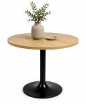 Stół okrągły VICTORY STR LIGHT WOOD 70 cm SMOKE
