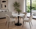 Stół okrągły VICTORY WHITE 70 cm SMOKE SLIM