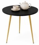 Stół okrągły VINCI BLACK WOOD 70 cm GOLD 3N