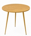 Stół okrągły VINCI DARK WOOD 70 cm GOLD 3N
