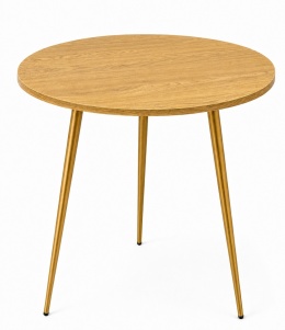 Stół okrągły VINCI DARK WOOD 70 cm GOLD 3N