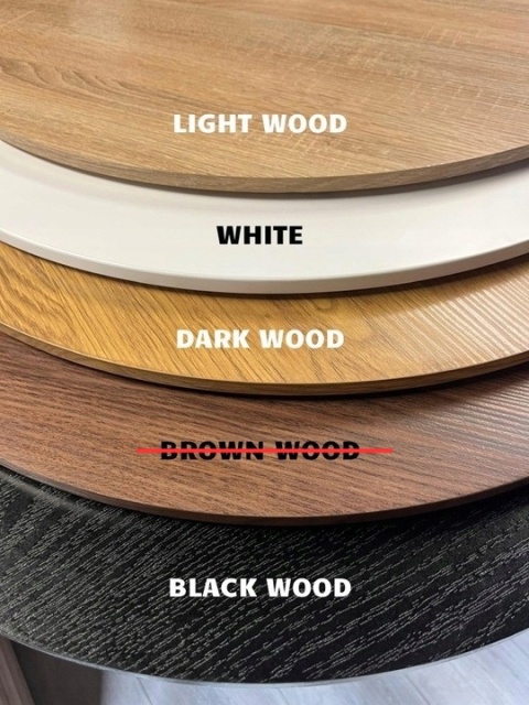 Stół okrągły VINCI DARK WOOD 70 cm GOLD 3N