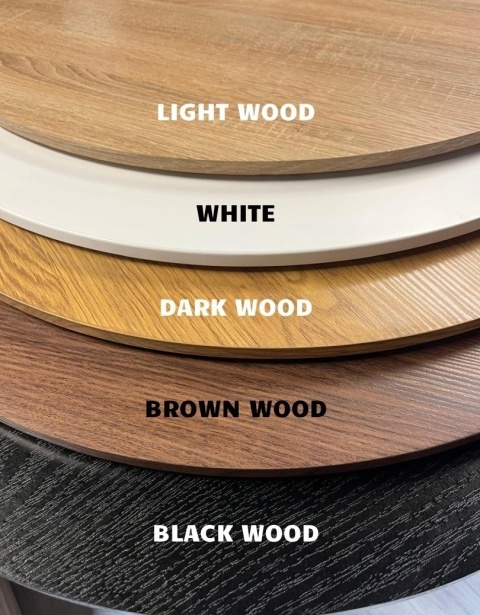 Stół okrągły VINCI BLACK WOOD 70 cm GOLD 3N