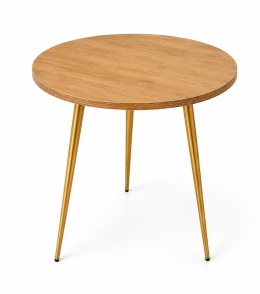 Stół okrągły VINCI OAK WOOD 60 cm GOLD 3N