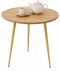 Stół okrągły VINCI LIGHT WOOD 70 cm GOLD 3N