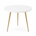 Stół okrągły VINCI WHITE 70 cm GOLD 3N