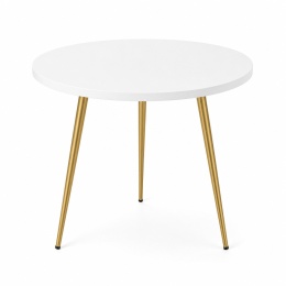 Stół okrągły VINCI WHITE 70 cm GOLD 3N