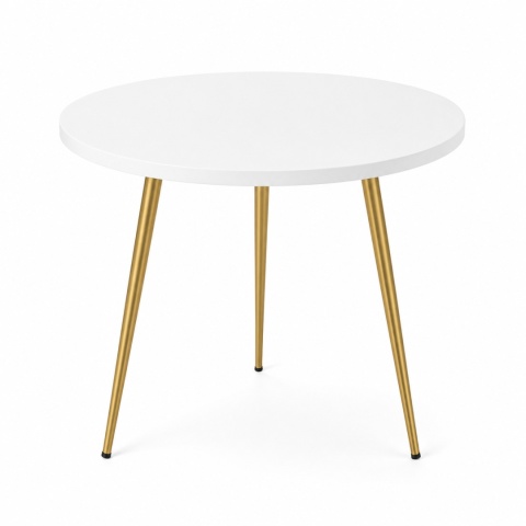 Stół okrągły VINCI WHITE 70 cm GOLD 3N