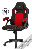 .Fotel obrotowy do biurka CARRERA M ALCANTARA BLACK + RED