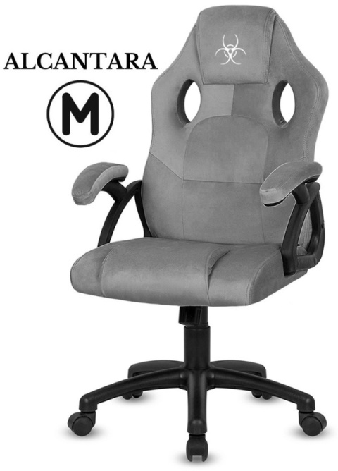 Fotel obrotowy do biurka CARRERA M ALCANTARA GREY II GATUNEK
